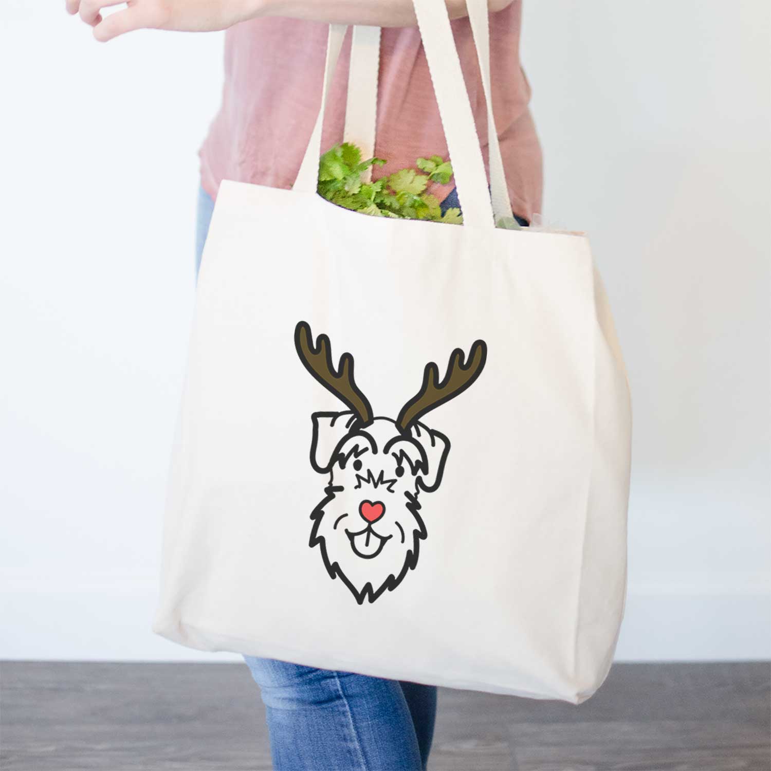 Red Nose Schnauzer Natural Ears - Tote Bag