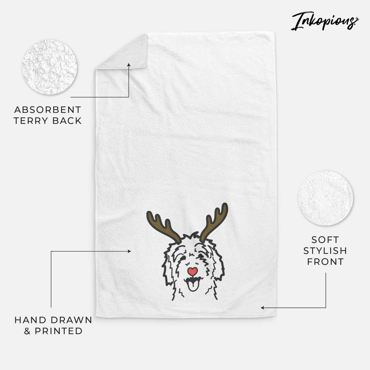 Red Nose Goldendoodle - Decorative Hand Towel