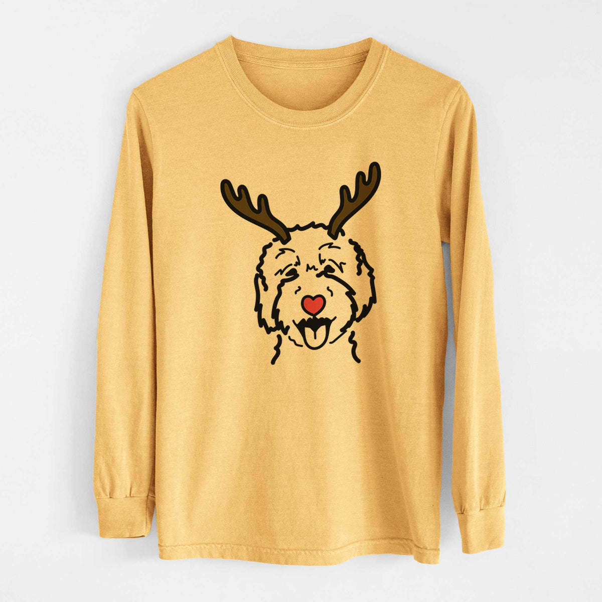 Red Nose Goldendoodle 2 - Heavyweight 100% Cotton Long Sleeve