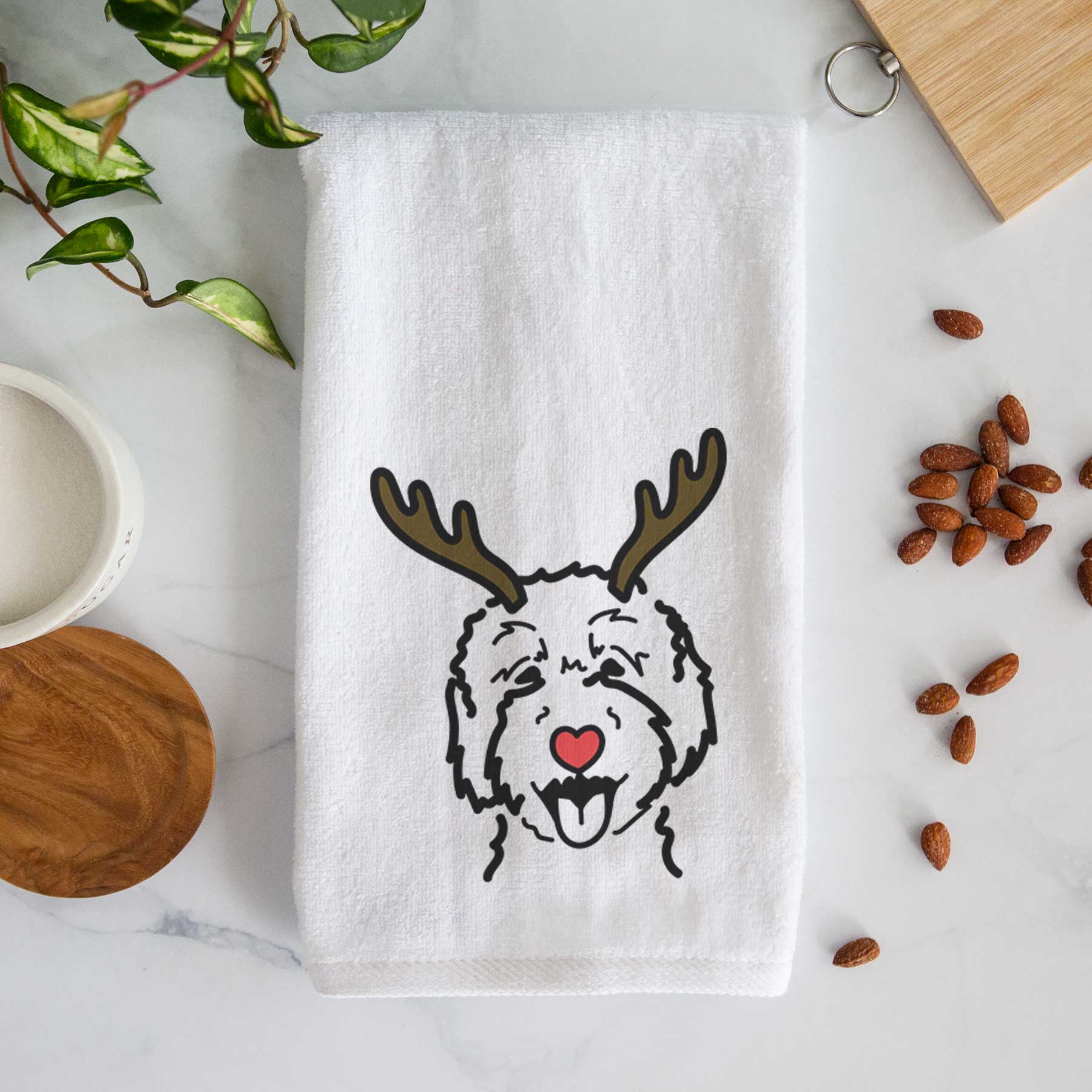 Red Nose Goldendoodle 2 - Decorative Hand Towel