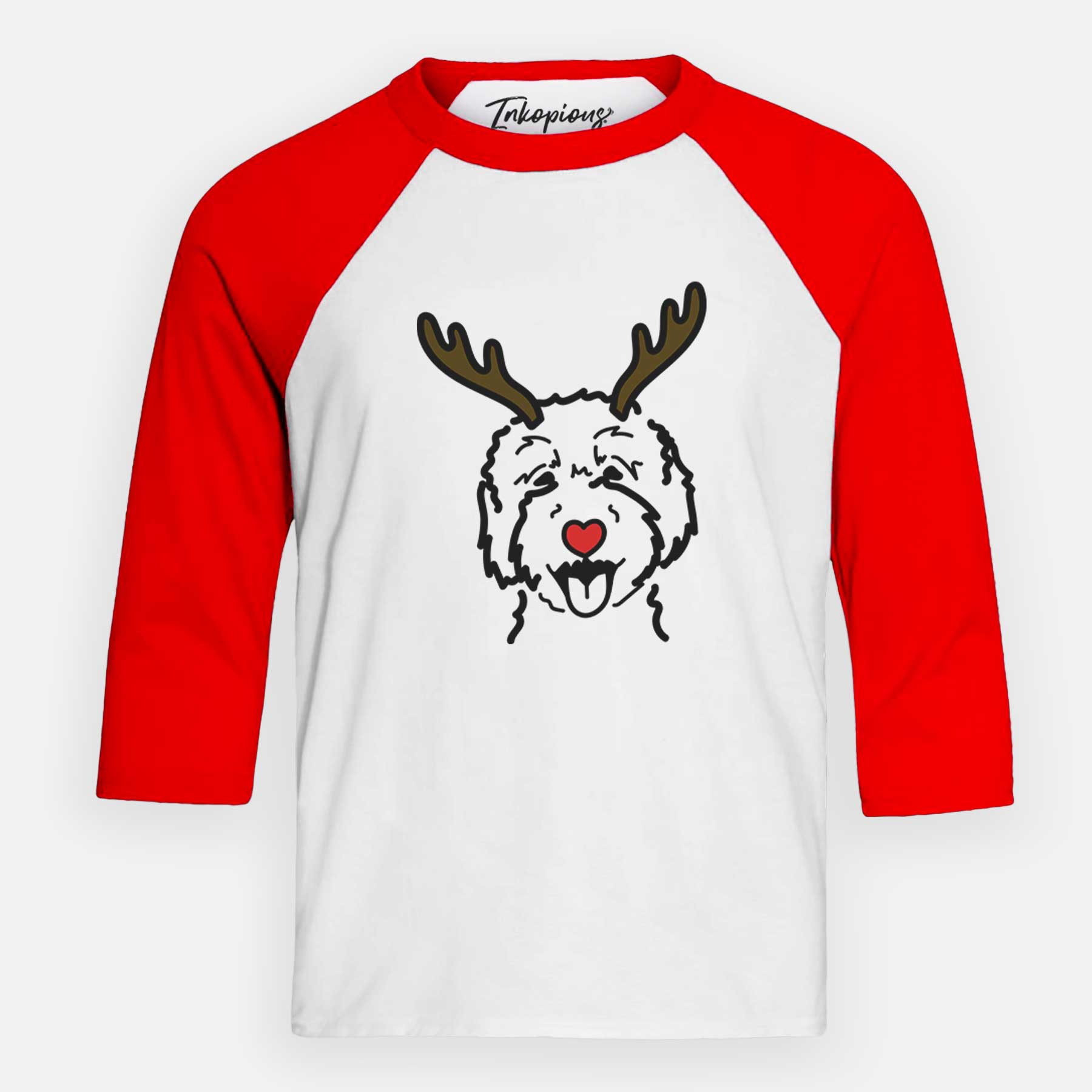 Red Nose Goldendoodle 2 - Youth 3/4 Long Sleeve