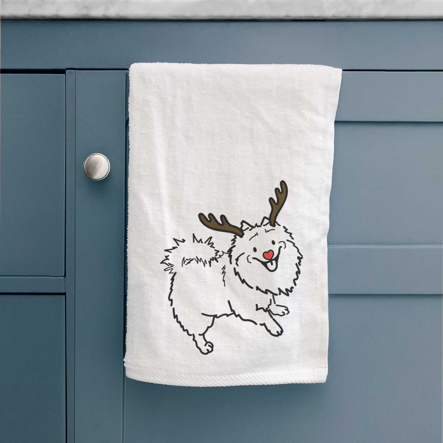 Red Nose Pomeranian Mix - Goldie - Decorative Hand Towel