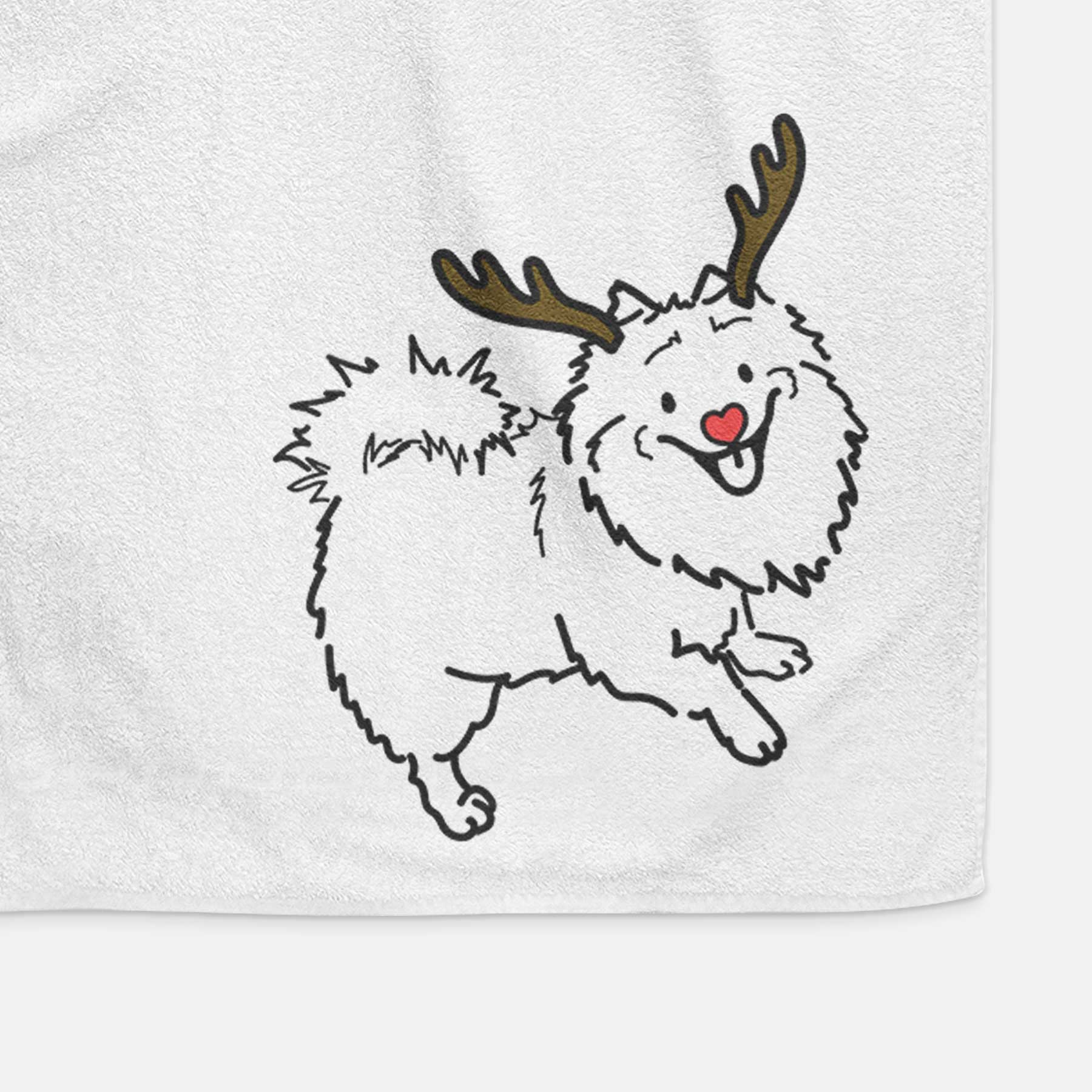 Red Nose Pomeranian Mix - Goldie - Decorative Hand Towel