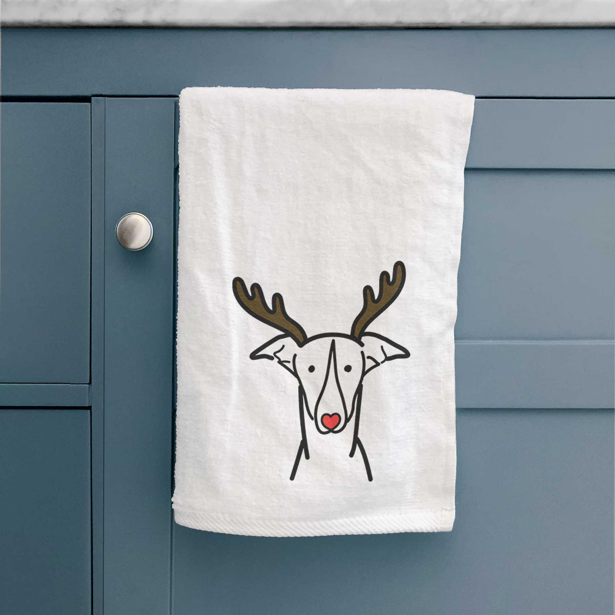 Red Nose Greyhound - Decorative Hand Towel