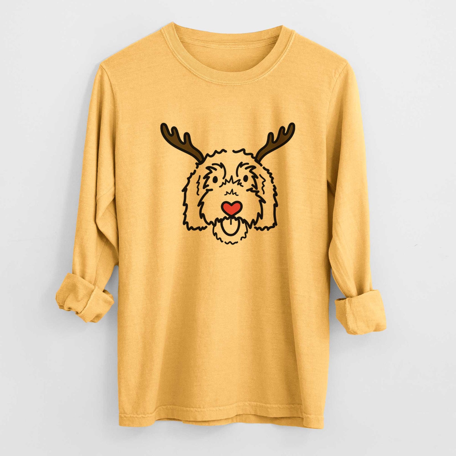 Red Nose Goldendoodle - Gus - Heavyweight 100% Cotton Long Sleeve