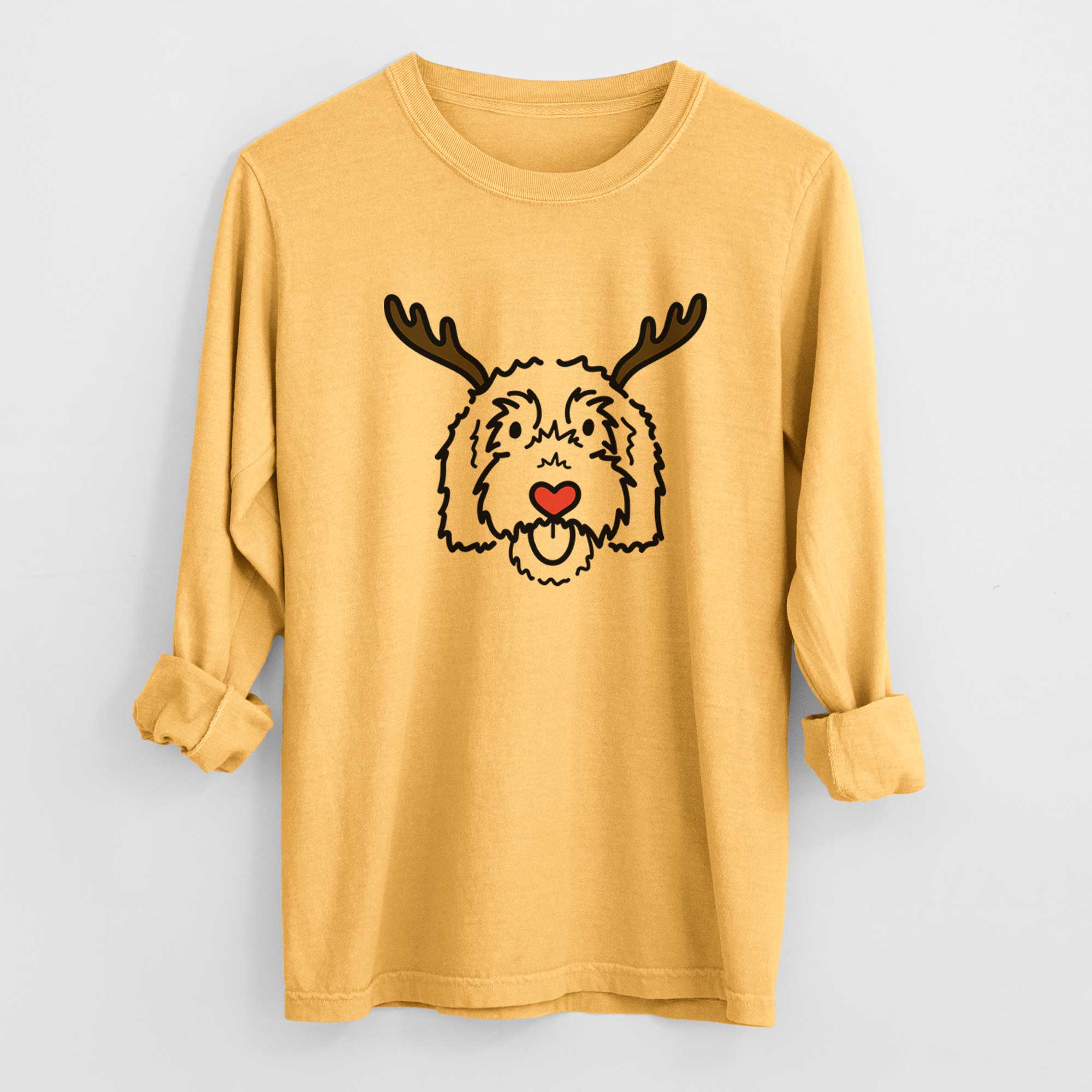 Red Nose Goldendoodle - Gus - Heavyweight 100% Cotton Long Sleeve
