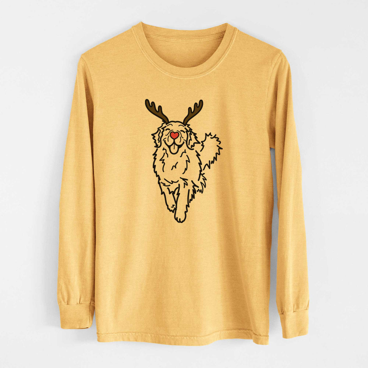 Red Nose Golden Retriever - Hamlet - Heavyweight 100% Cotton Long Sleeve