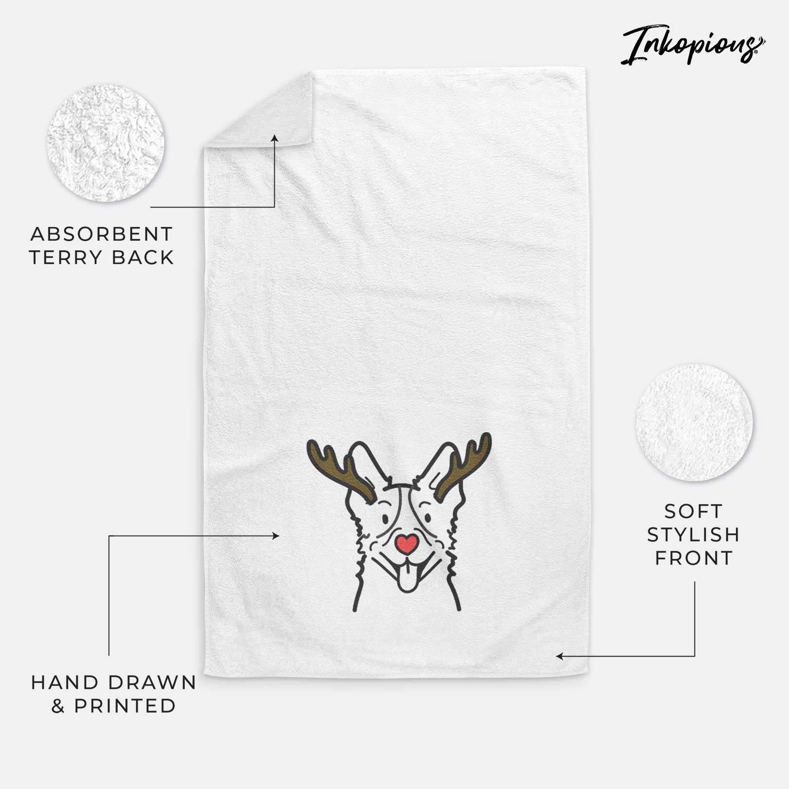 Red Nose Heeler - Decorative Hand Towel