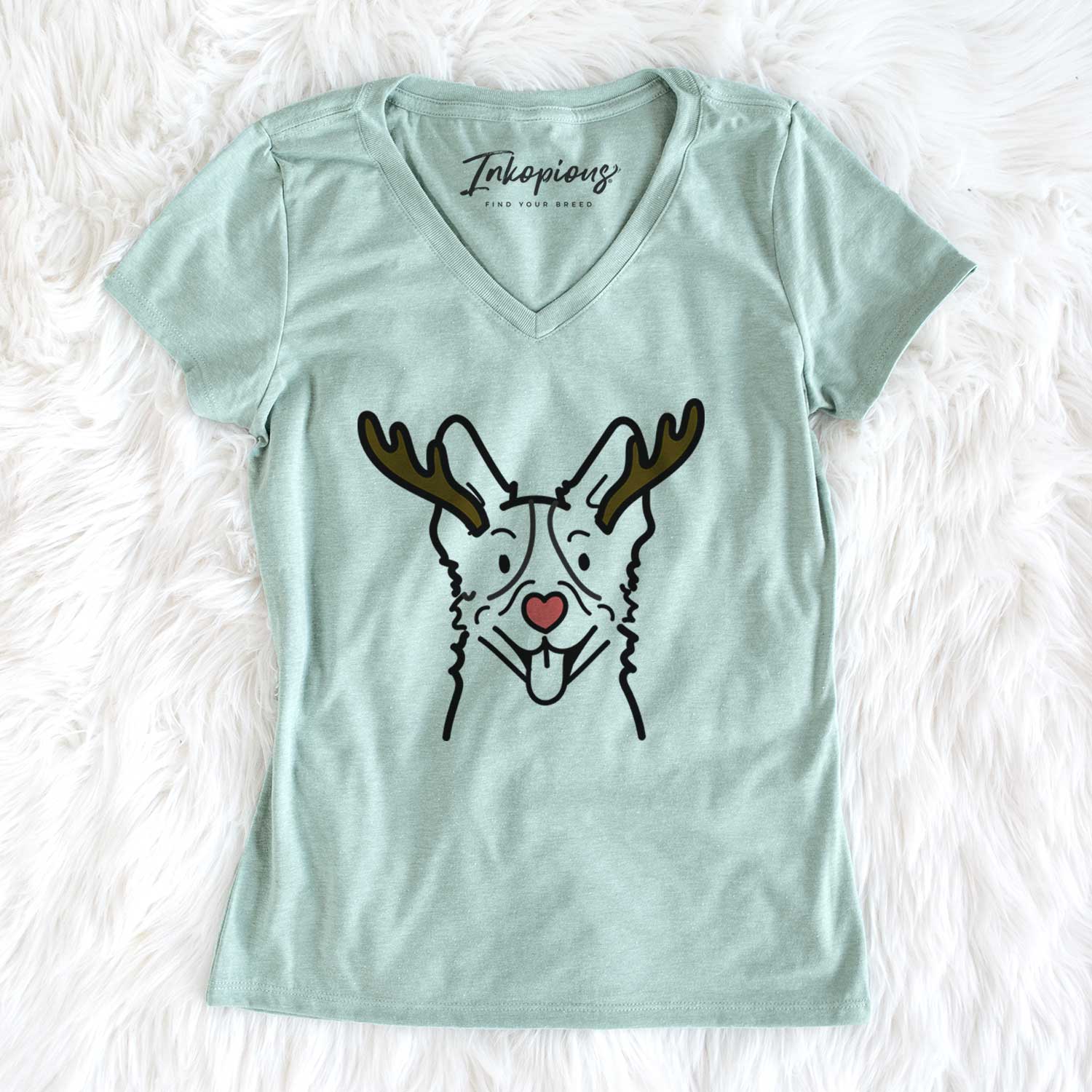 Red Nose Heeler - Women's V-neck Shirt