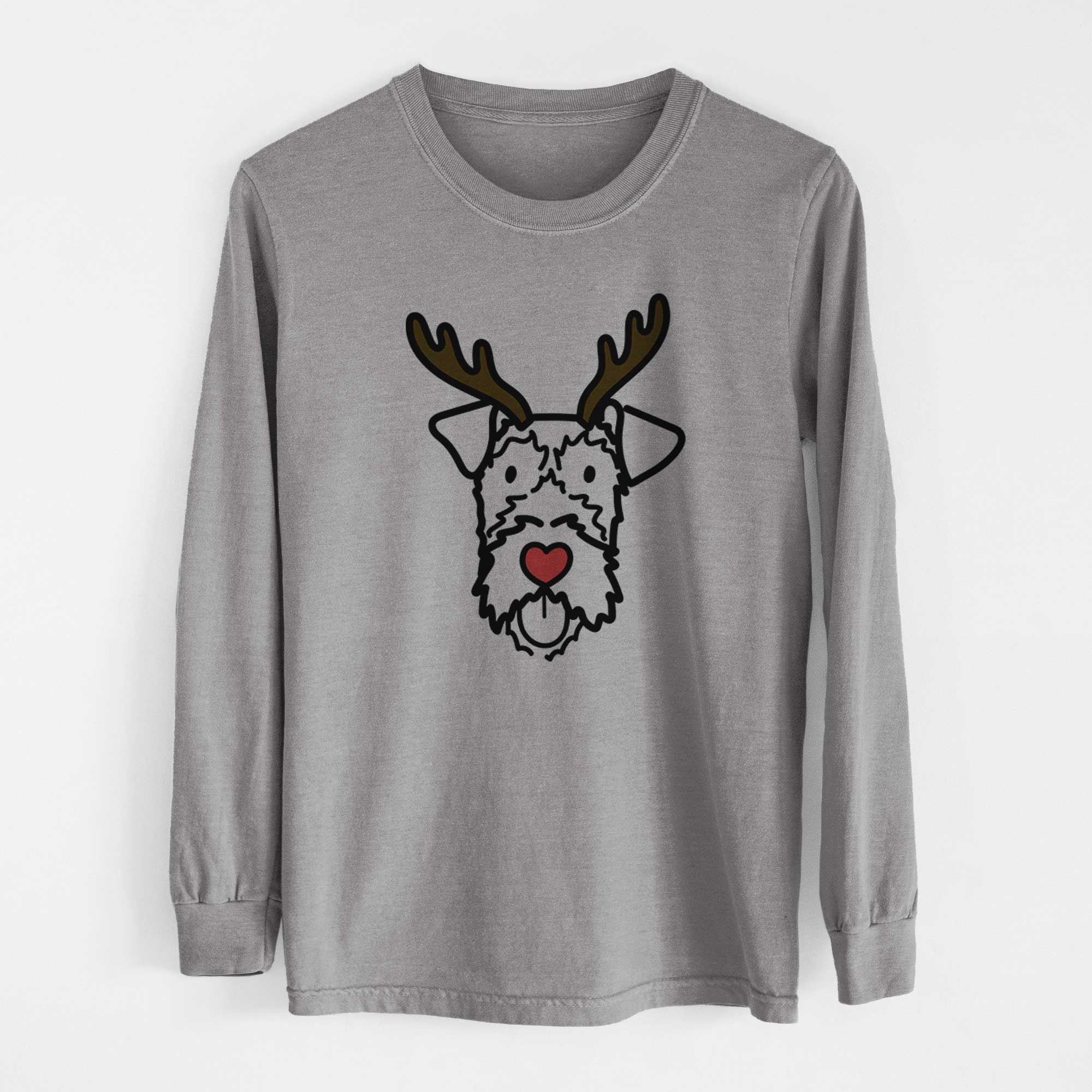 Red Nose Irish Terrier - Heavyweight 100% Cotton Long Sleeve