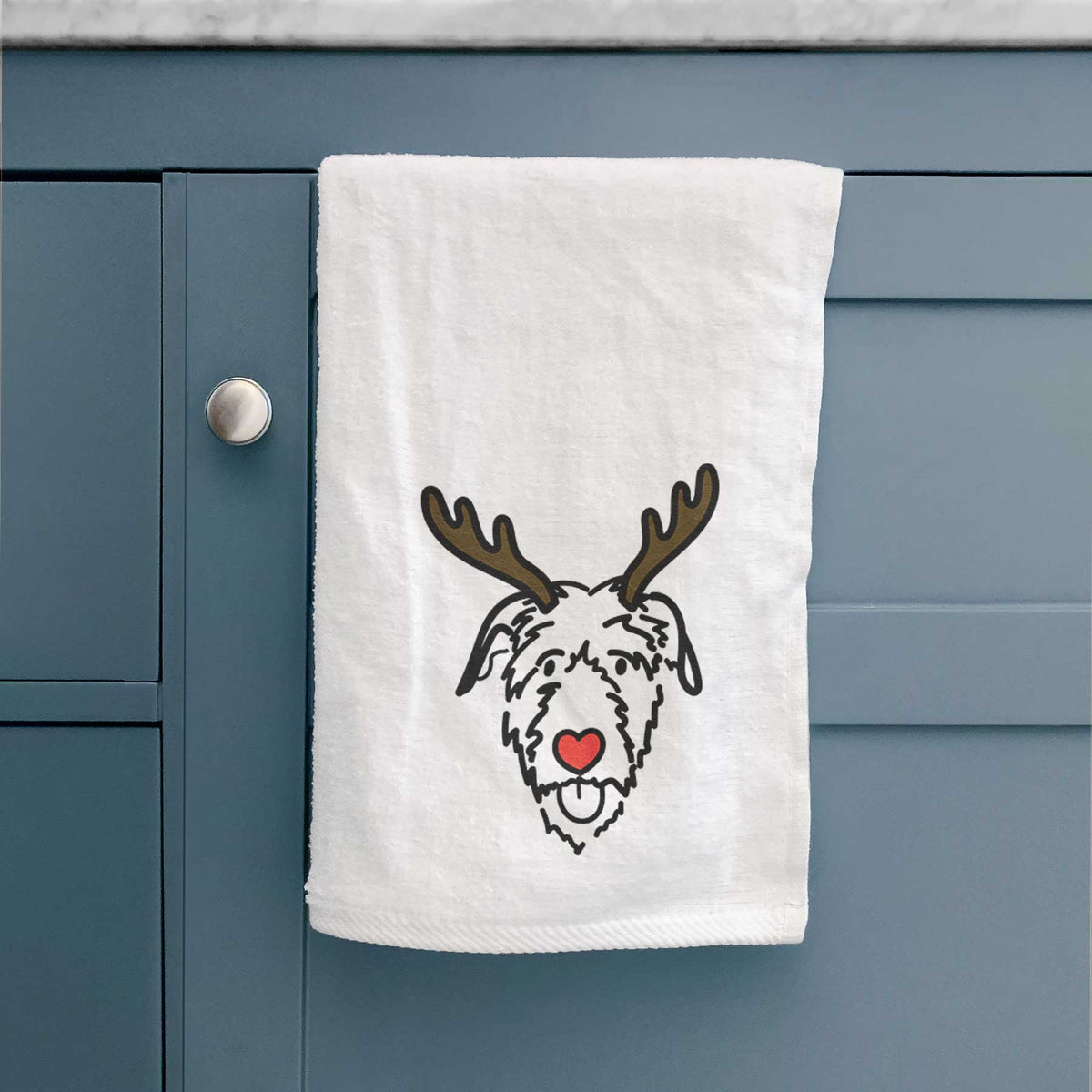 Red Nose Irish Wolfhound - Decorative Hand Towel