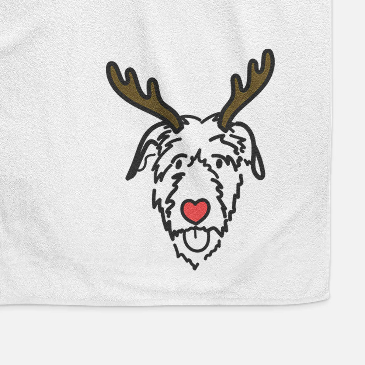 Red Nose Irish Wolfhound - Decorative Hand Towel