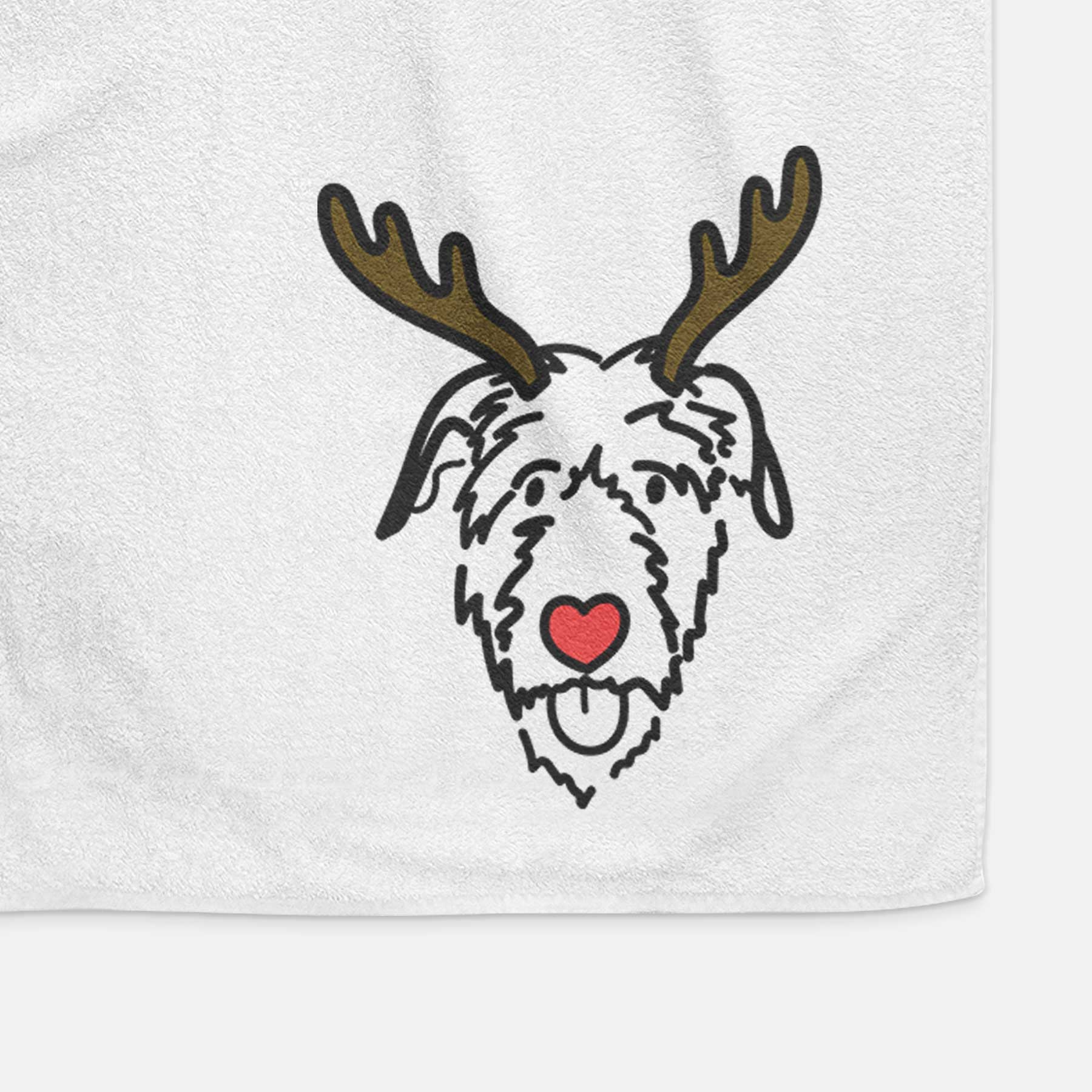 Red Nose Irish Wolfhound - Decorative Hand Towel
