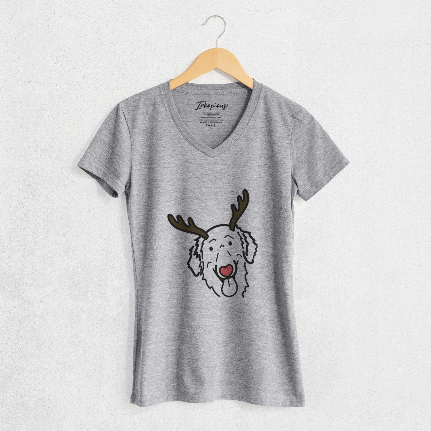 Red Nose Flat-Coated Retriever - Jack - Women's V-neck Shirt