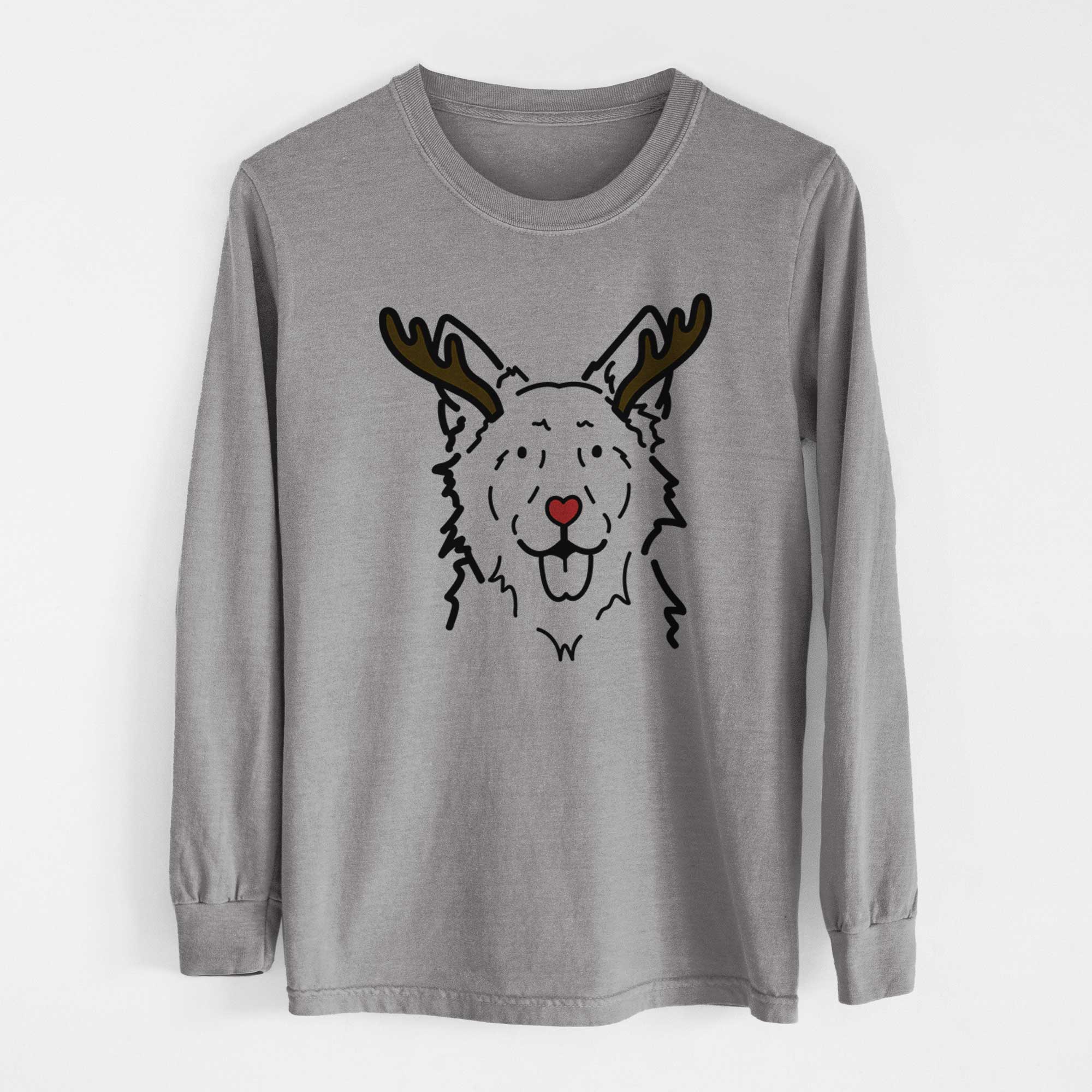 Red Nose Mudi - Jack - Heavyweight 100% Cotton Long Sleeve