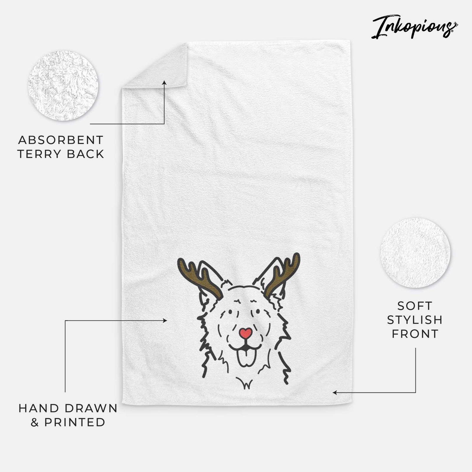 Red Nose Mudi - Jack - Decorative Hand Towel