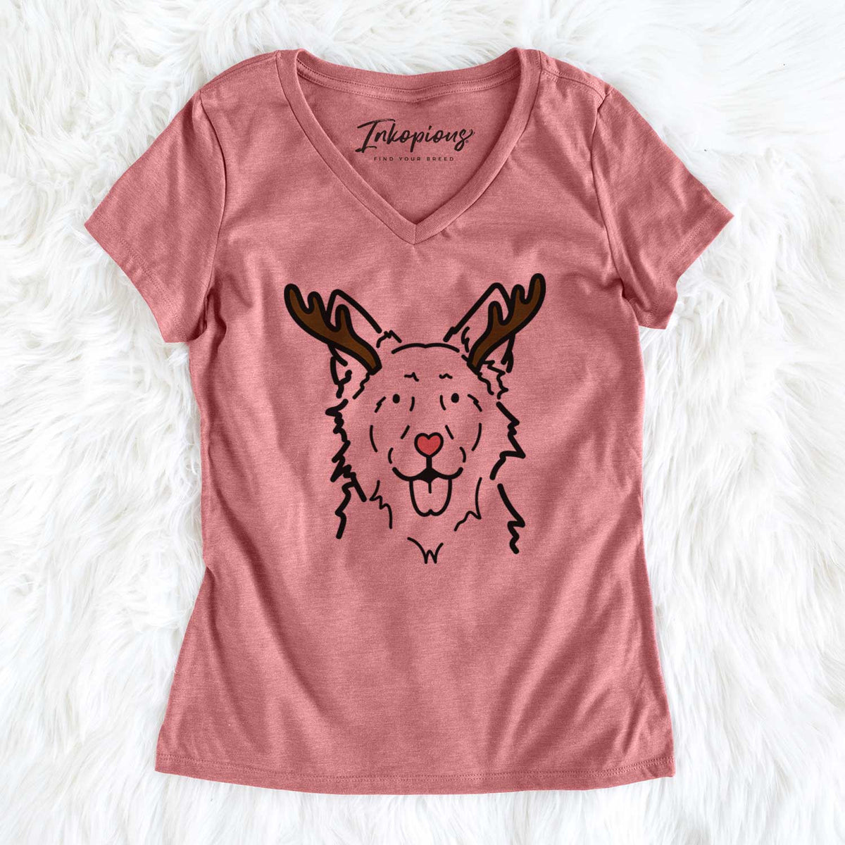 Red Nose Mudi - Jack - Women's V-neck Shirt