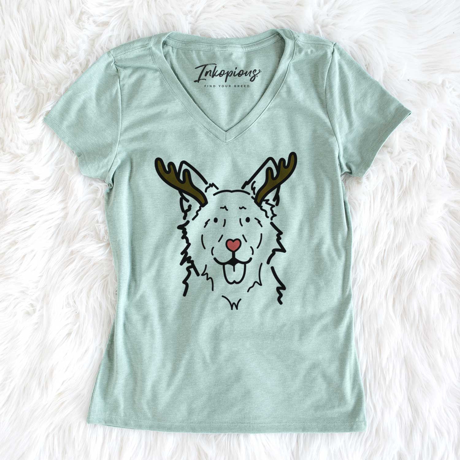 Red Nose Mudi - Jack - Women's V-neck Shirt