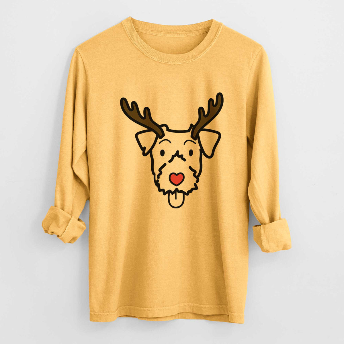 Red Nose Jack Russell Terrier - Heavyweight 100% Cotton Long Sleeve