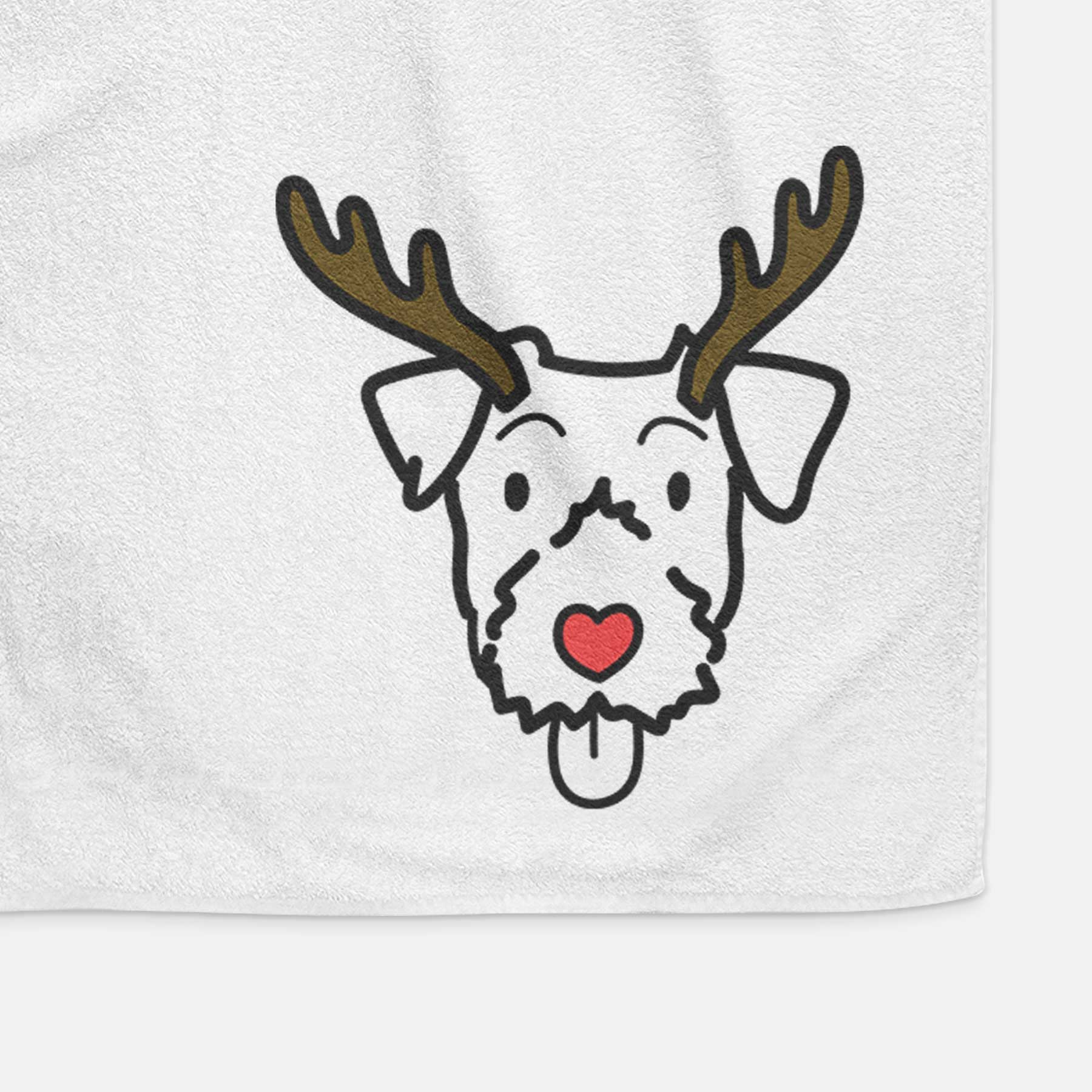 Red Nose Jack Russell Terrier - Decorative Hand Towel