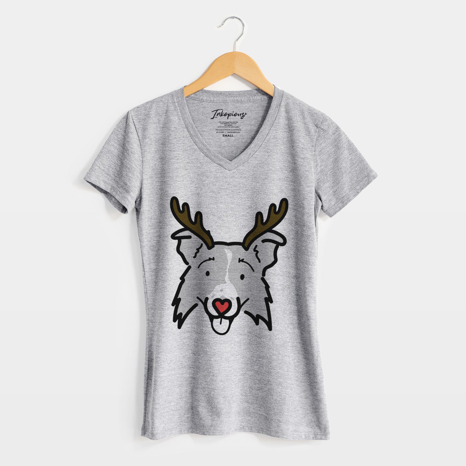 Red Nose Border Collie 2.0 - Jam - Women's Perfect V-neck Shirt