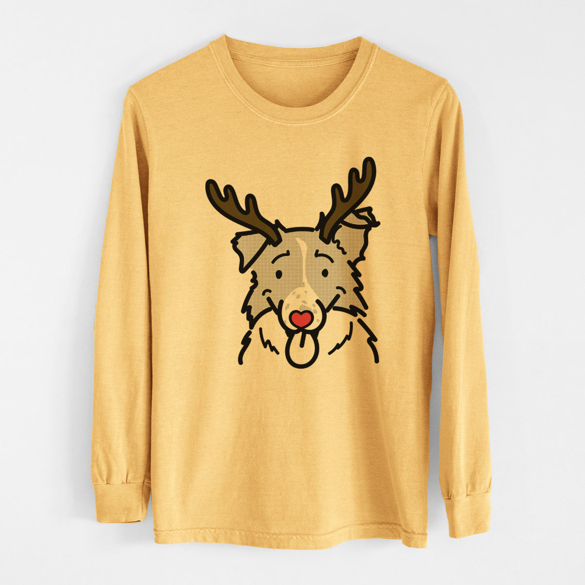 Red Nose Border Collie - Jam - Heavyweight 100% Cotton Long Sleeve