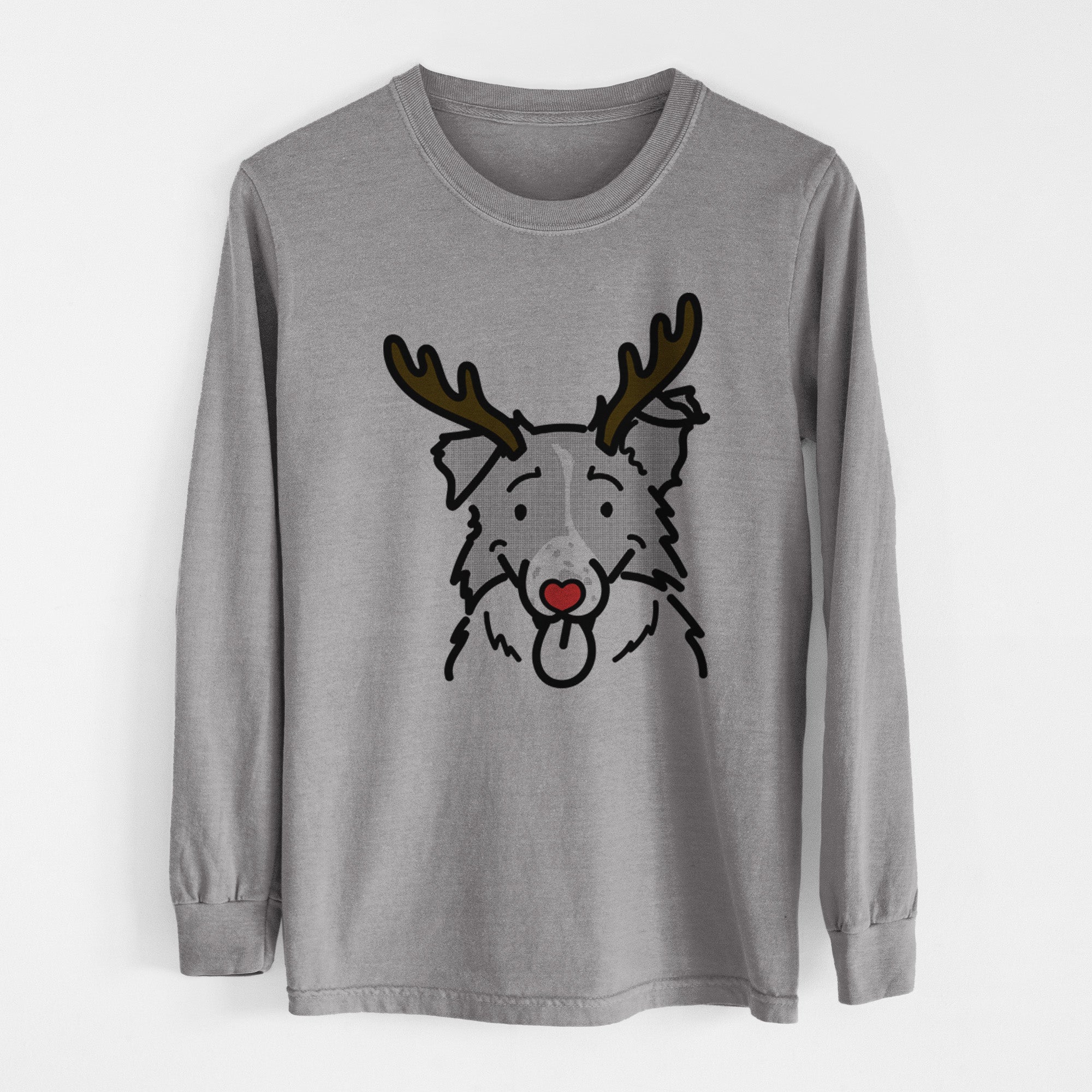 Red Nose Border Collie - Jam - Heavyweight 100% Cotton Long Sleeve