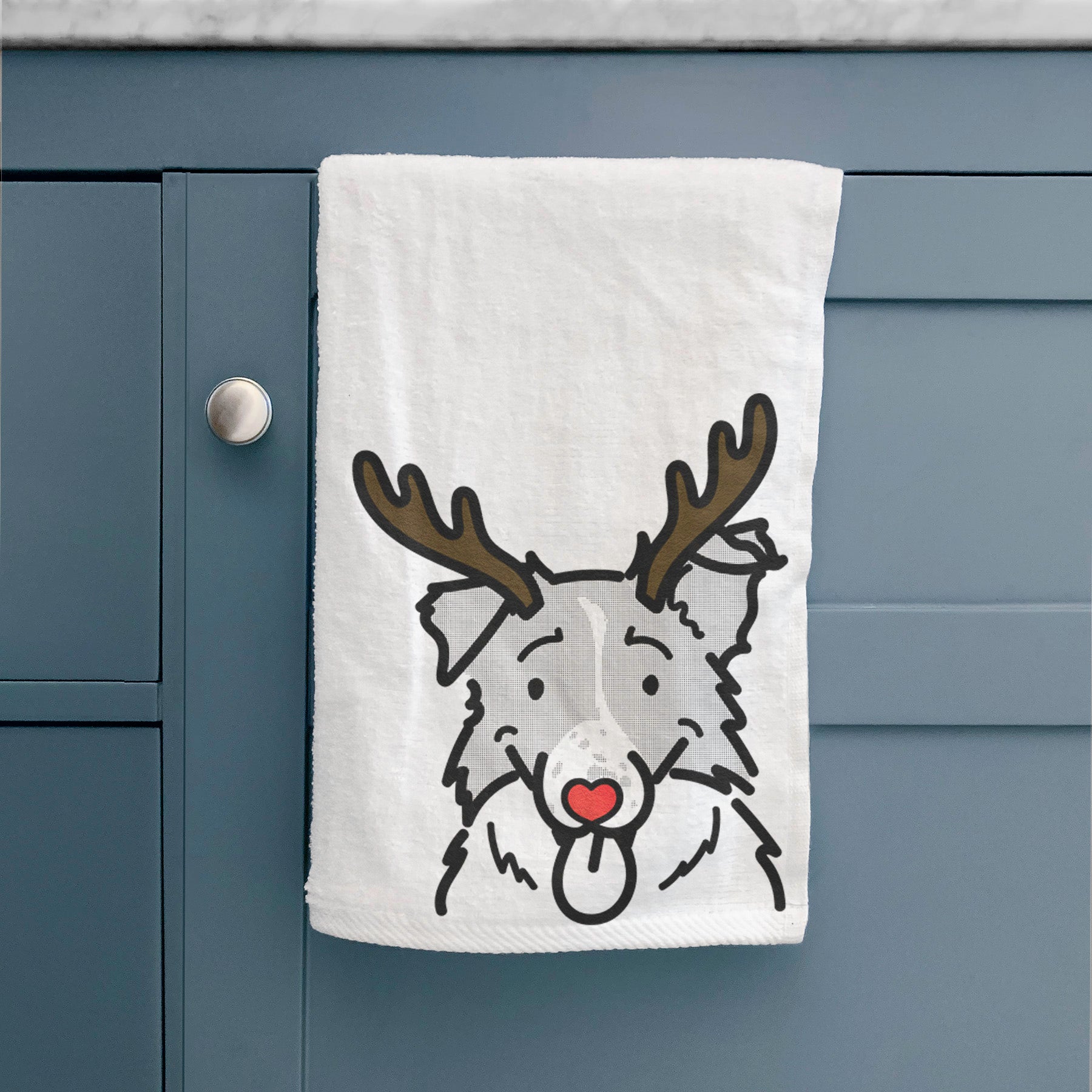 Red Nose Border Collie - Jam - Decorative Hand Towel