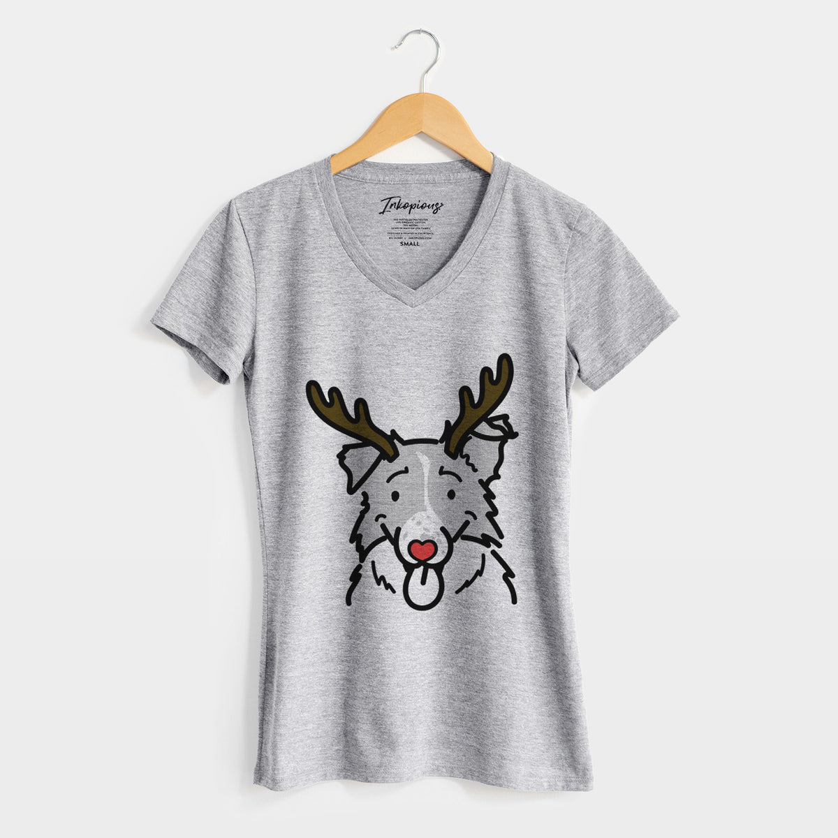 Red Nose Border Collie - Jam - Women's V-neck Shirt