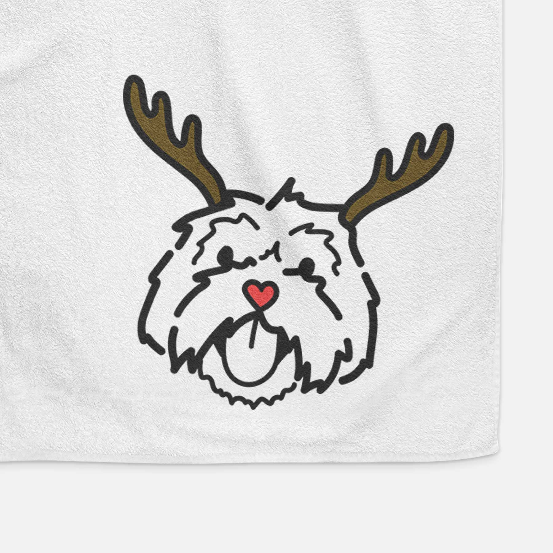 Red Nose Lhasa Apso - Keia - Decorative Hand Towel