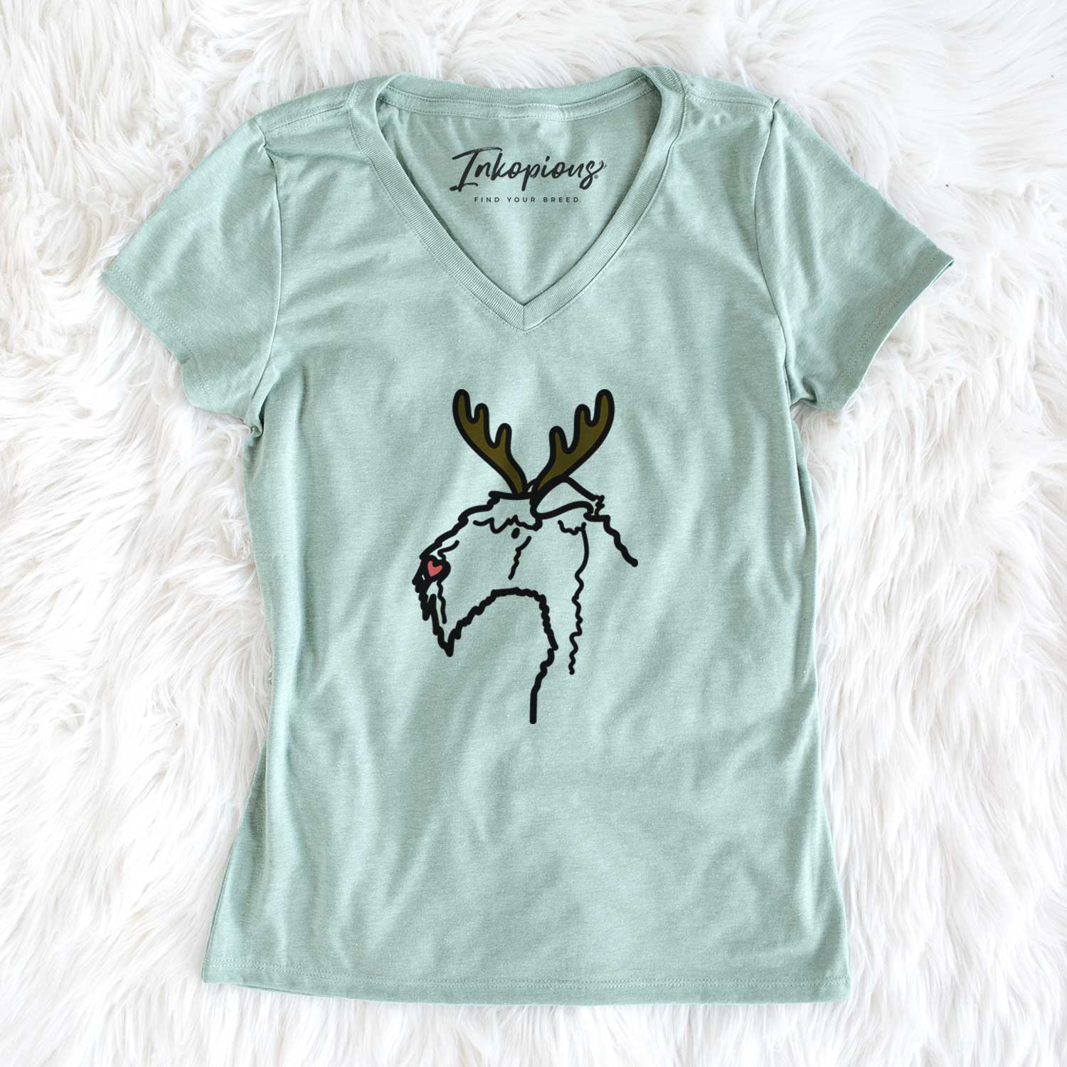 Red Nose Kerry Blue Terrier - Women's V-neck Shirt