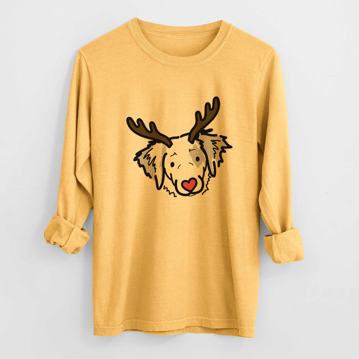 Red Nose Brittany Spaniel - Kiva - Heavyweight 100% Cotton Long Sleeve