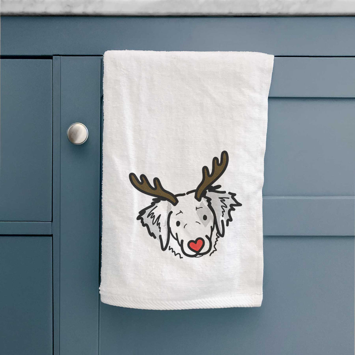 Red Nose Brittany Spaniel - Kiva - Decorative Hand Towel