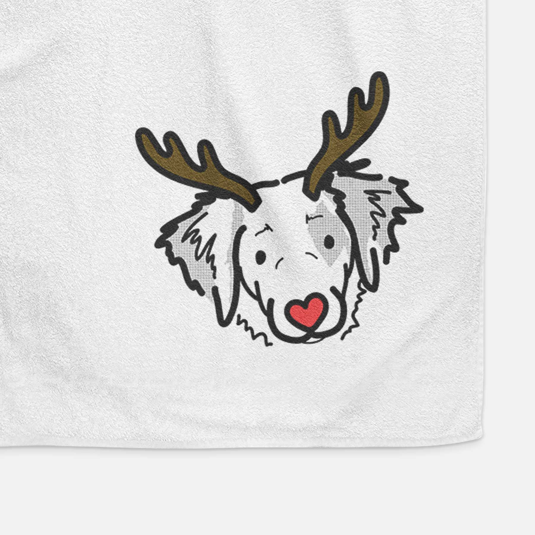 Red Nose Brittany Spaniel - Kiva - Decorative Hand Towel