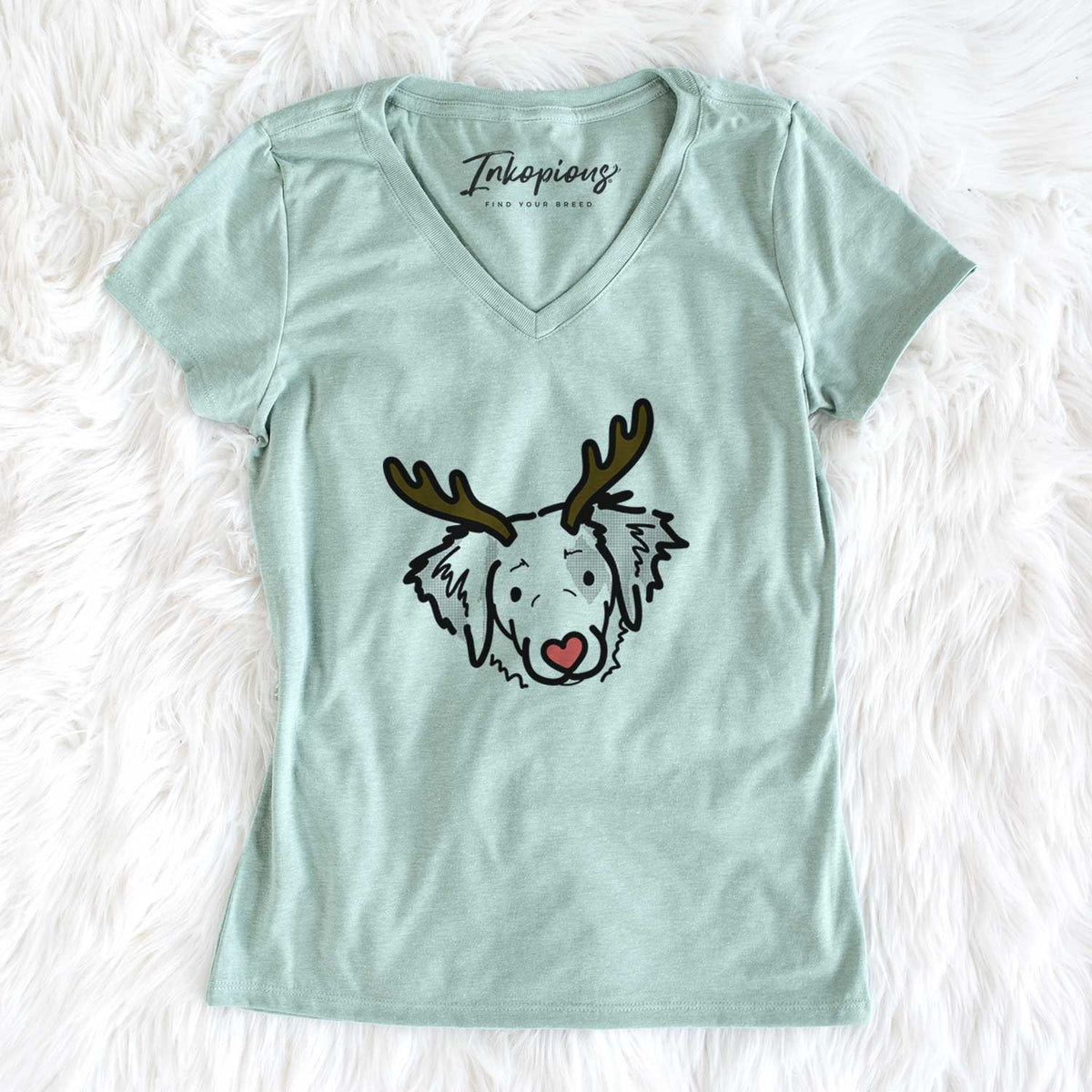 Red Nose Brittany Spaniel - Kiva - Women's V-neck Shirt