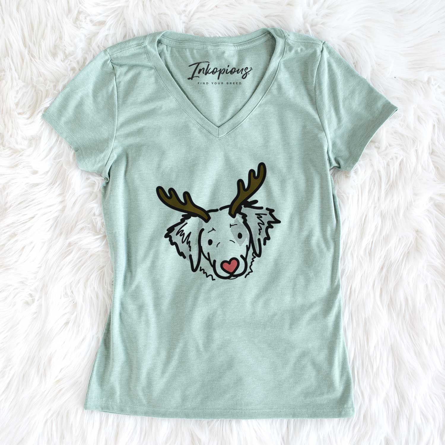 Red Nose Brittany Spaniel - Kiva - Women's V-neck Shirt