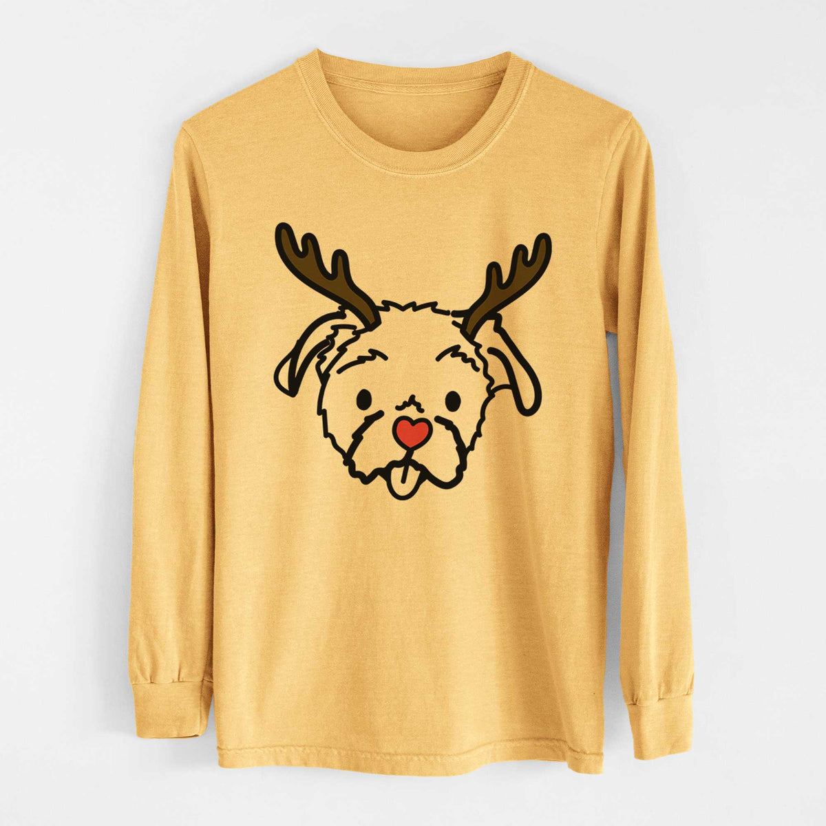 Red Nose Shih Tzu - Koko - Heavyweight 100% Cotton Long Sleeve