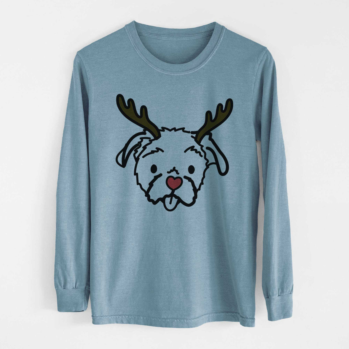 Red Nose Shih Tzu - Koko - Heavyweight 100% Cotton Long Sleeve