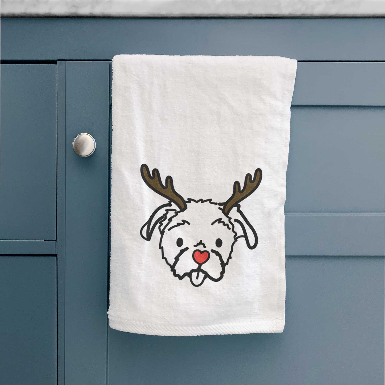 Red Nose Shih Tzu - Koko - Decorative Hand Towel