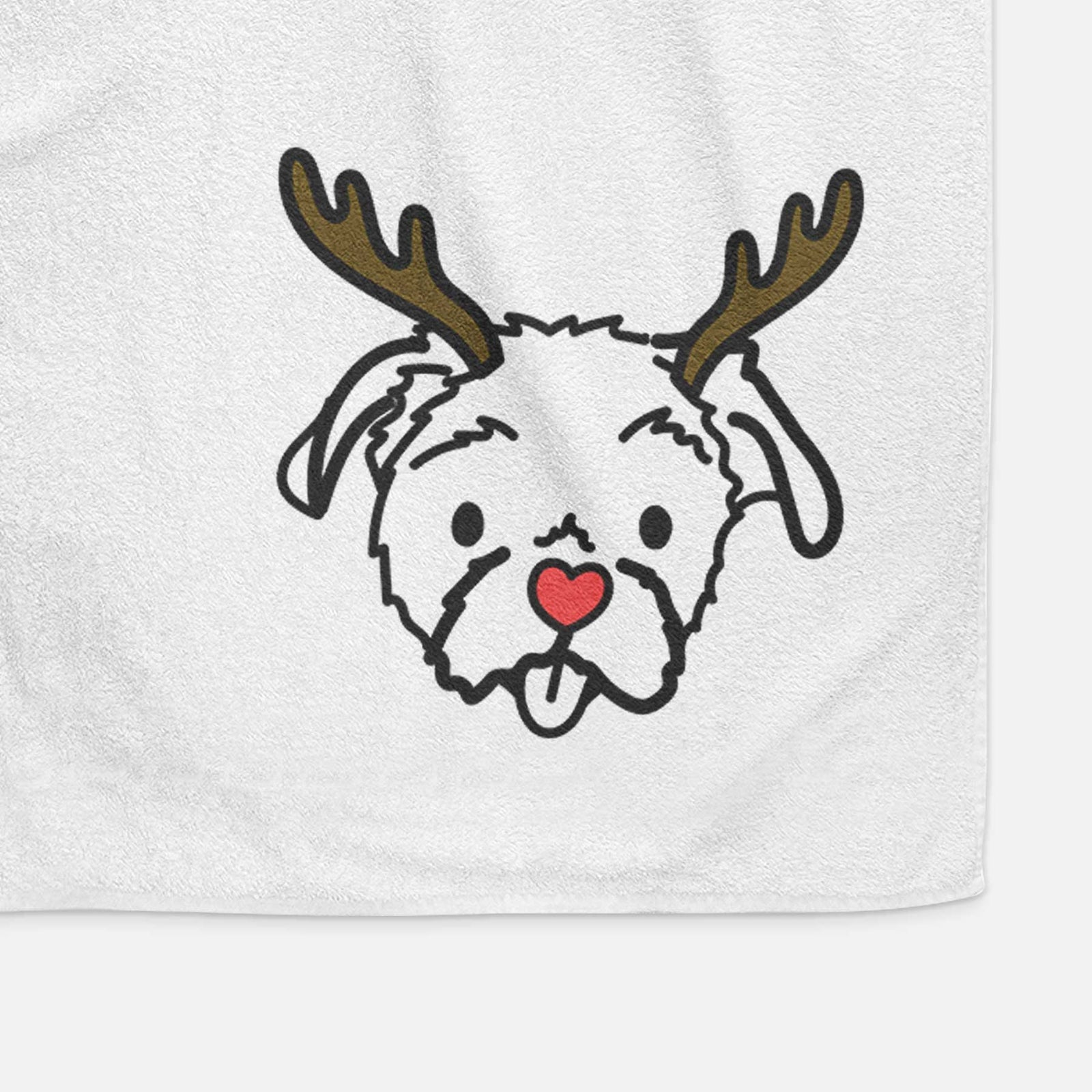 Red Nose Shih Tzu - Koko - Decorative Hand Towel