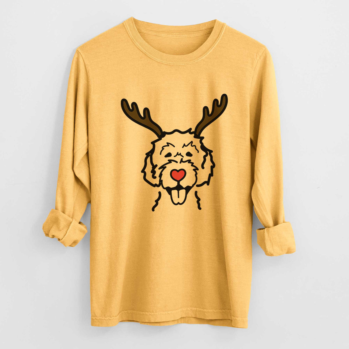 Red Nose Labradoodle - Heavyweight 100% Cotton Long Sleeve