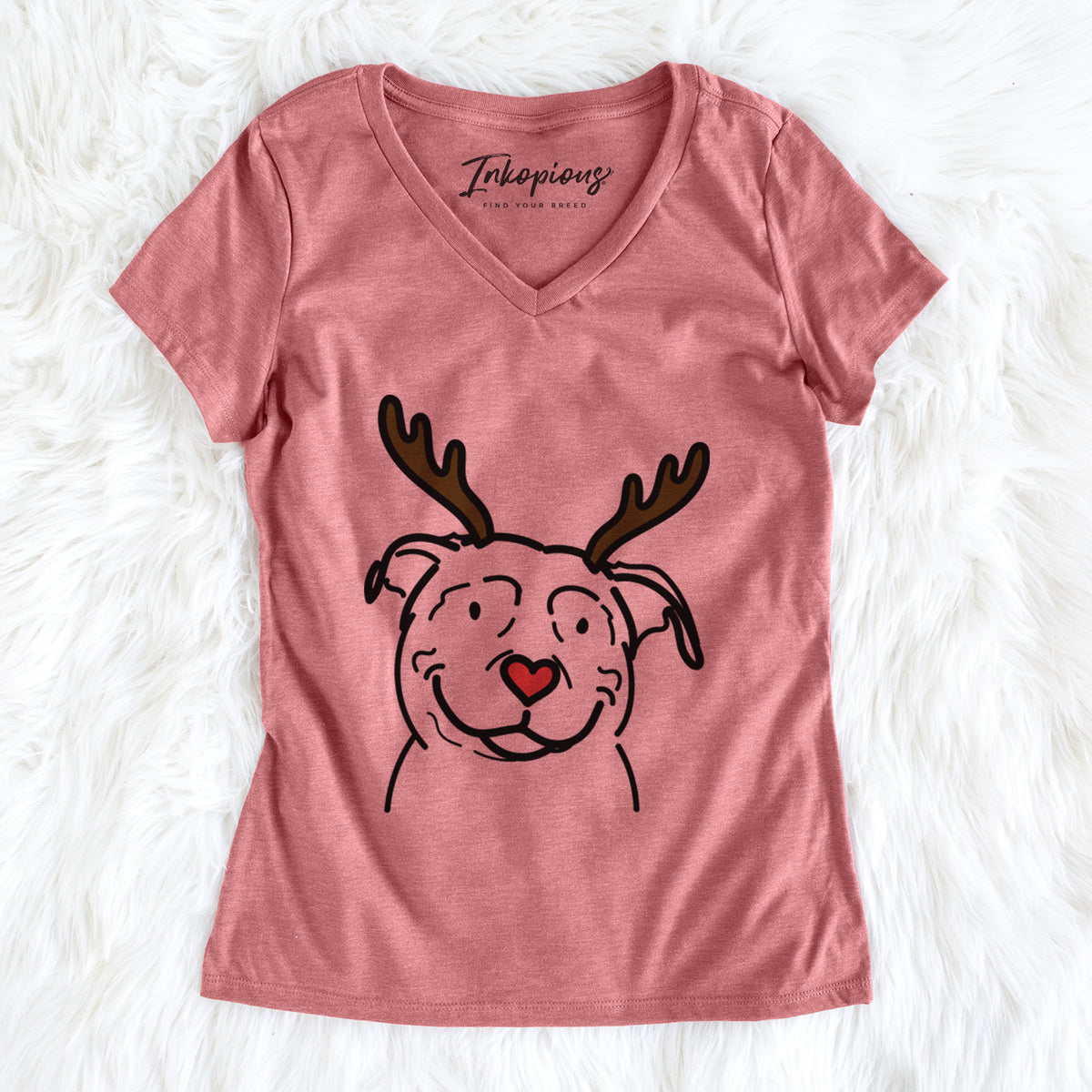 Red Nose American Pitbull Terrier - Lady - Women's Perfect V-neck Shirt