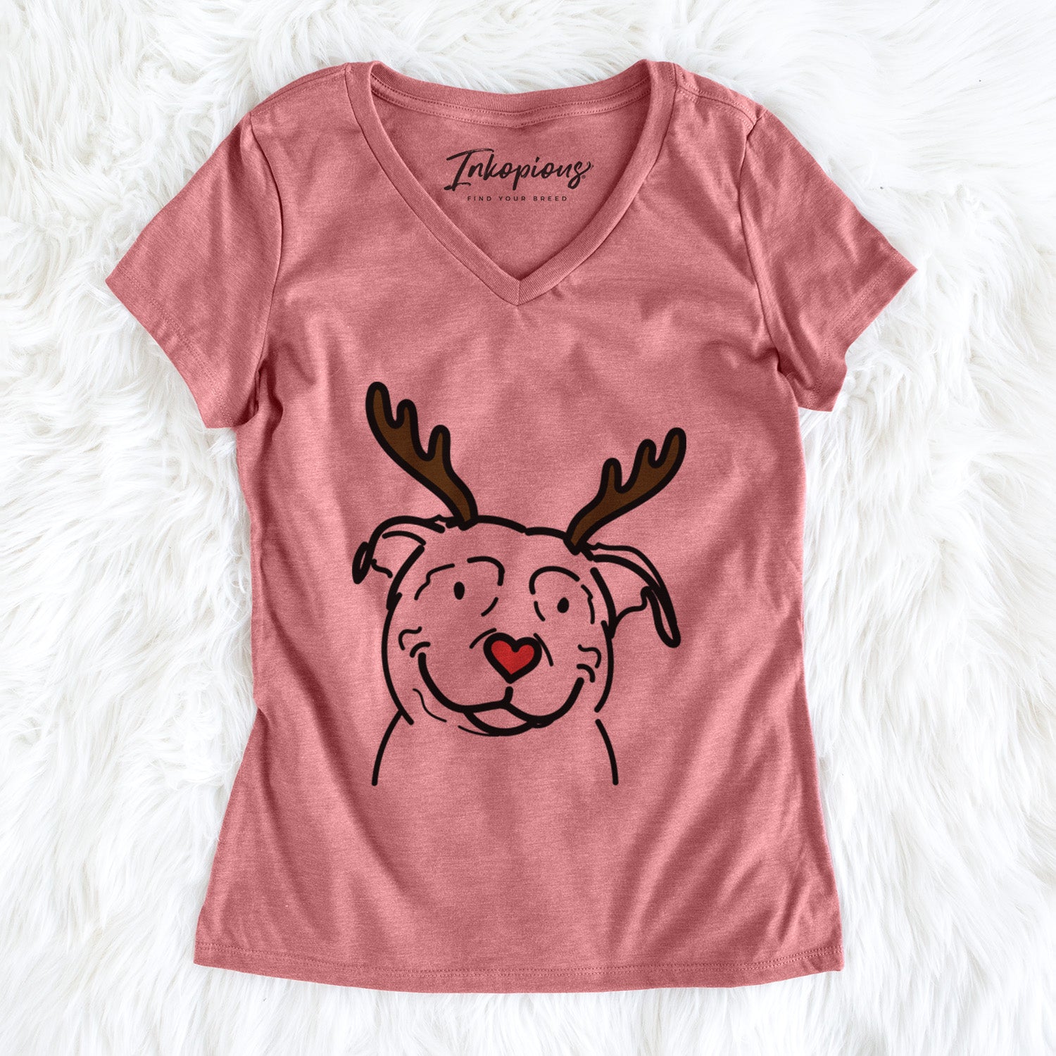 Red Nose American Pitbull Terrier - Lady - Women's Perfect V-neck Shirt