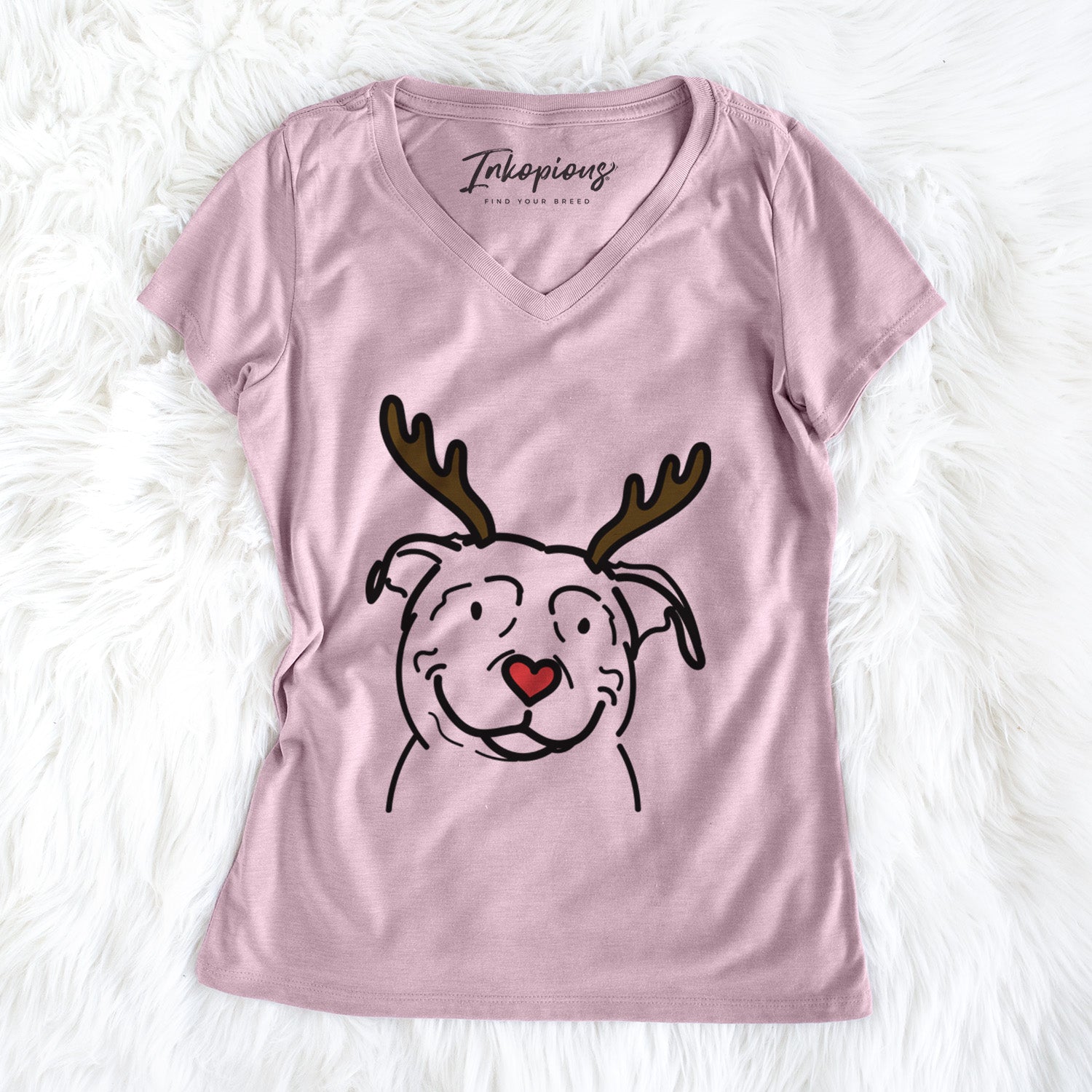 Red Nose American Pitbull Terrier - Lady - Women's Perfect V-neck Shirt