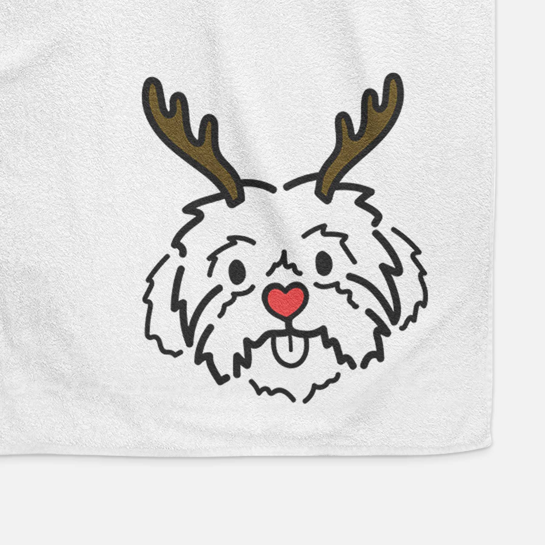 Red Nose Shih Tzu - Leo - Decorative Hand Towel