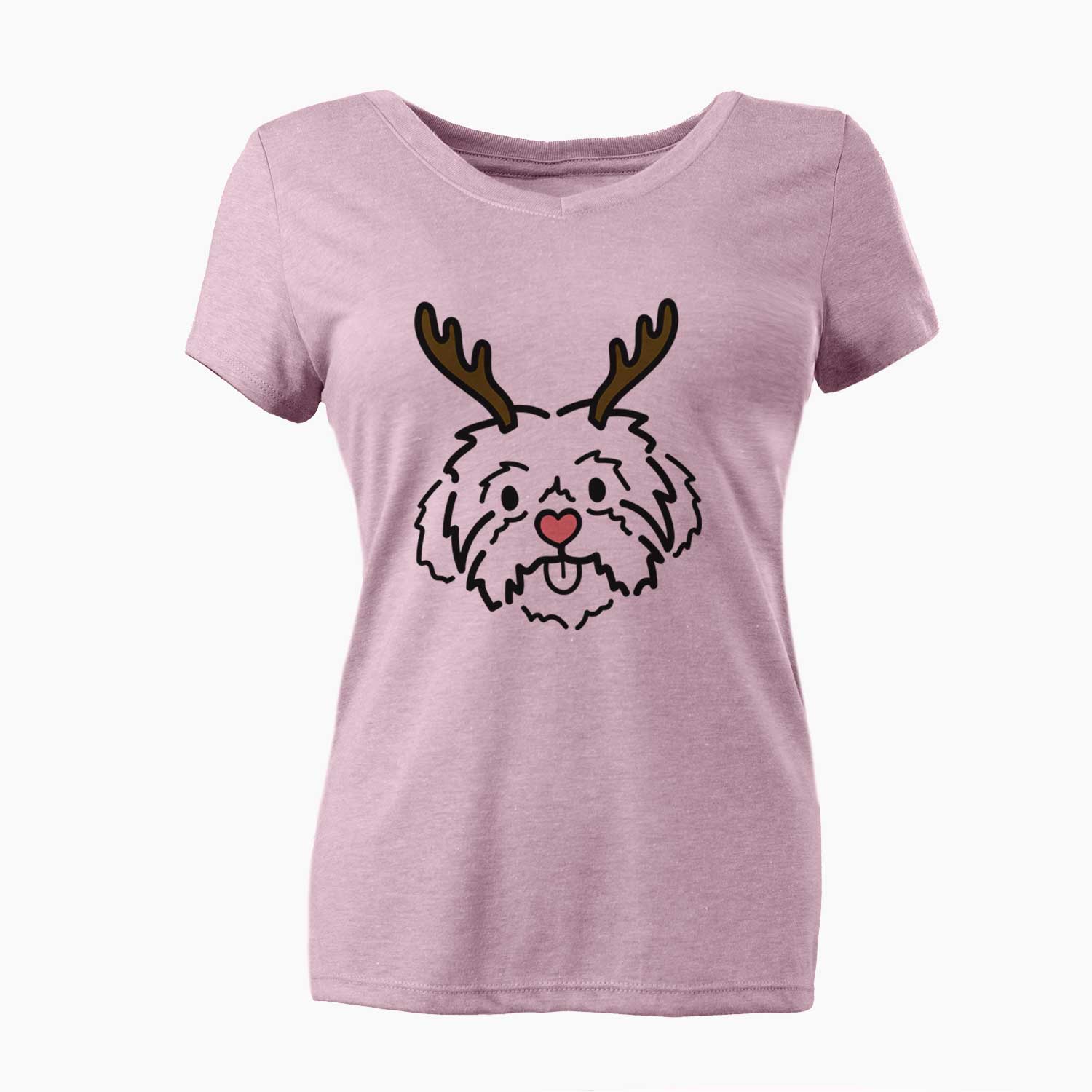 Red Nose Shih Tzu - Leo - Women's V-neck Shirt