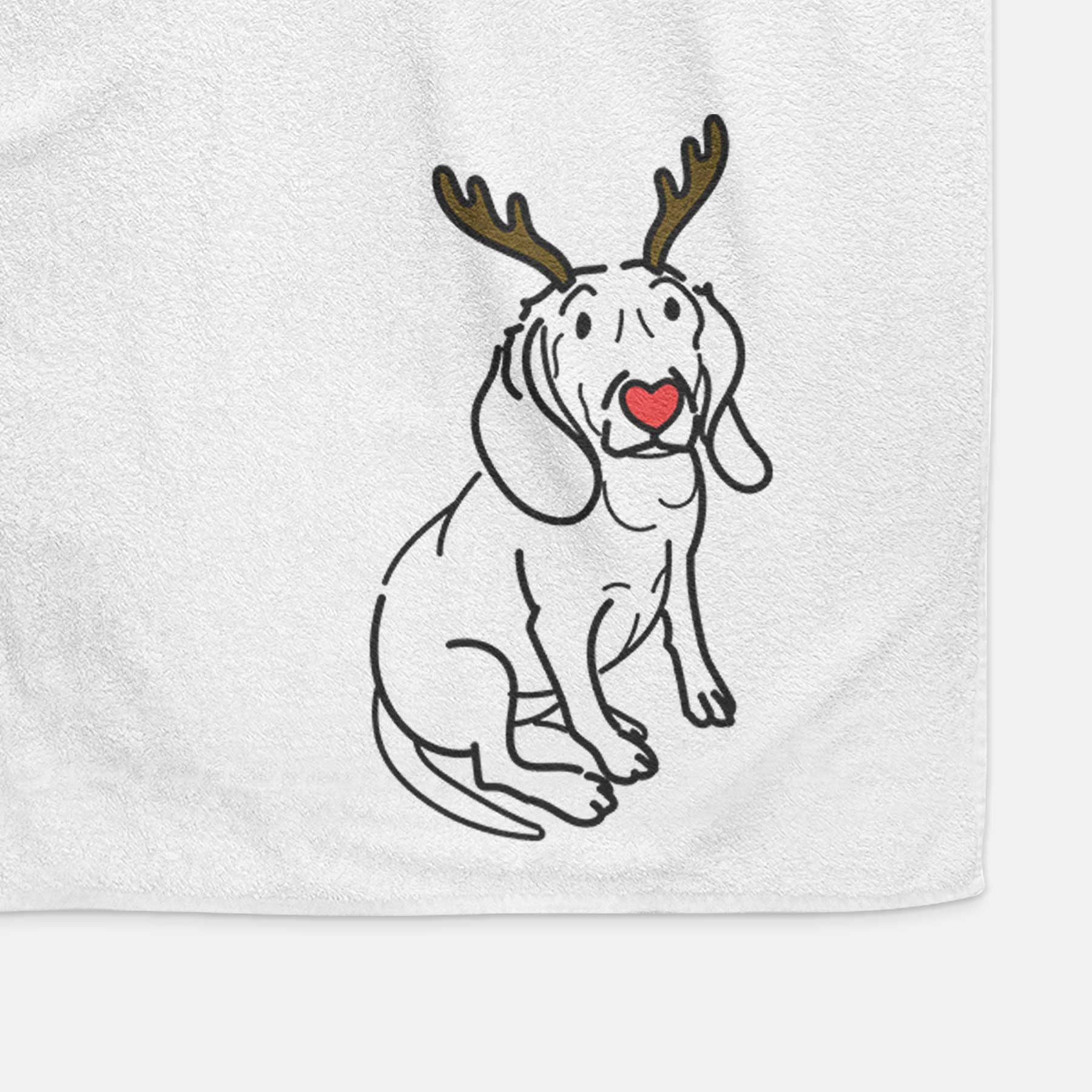 Red Nose Beagle - Lilly - Decorative Hand Towel