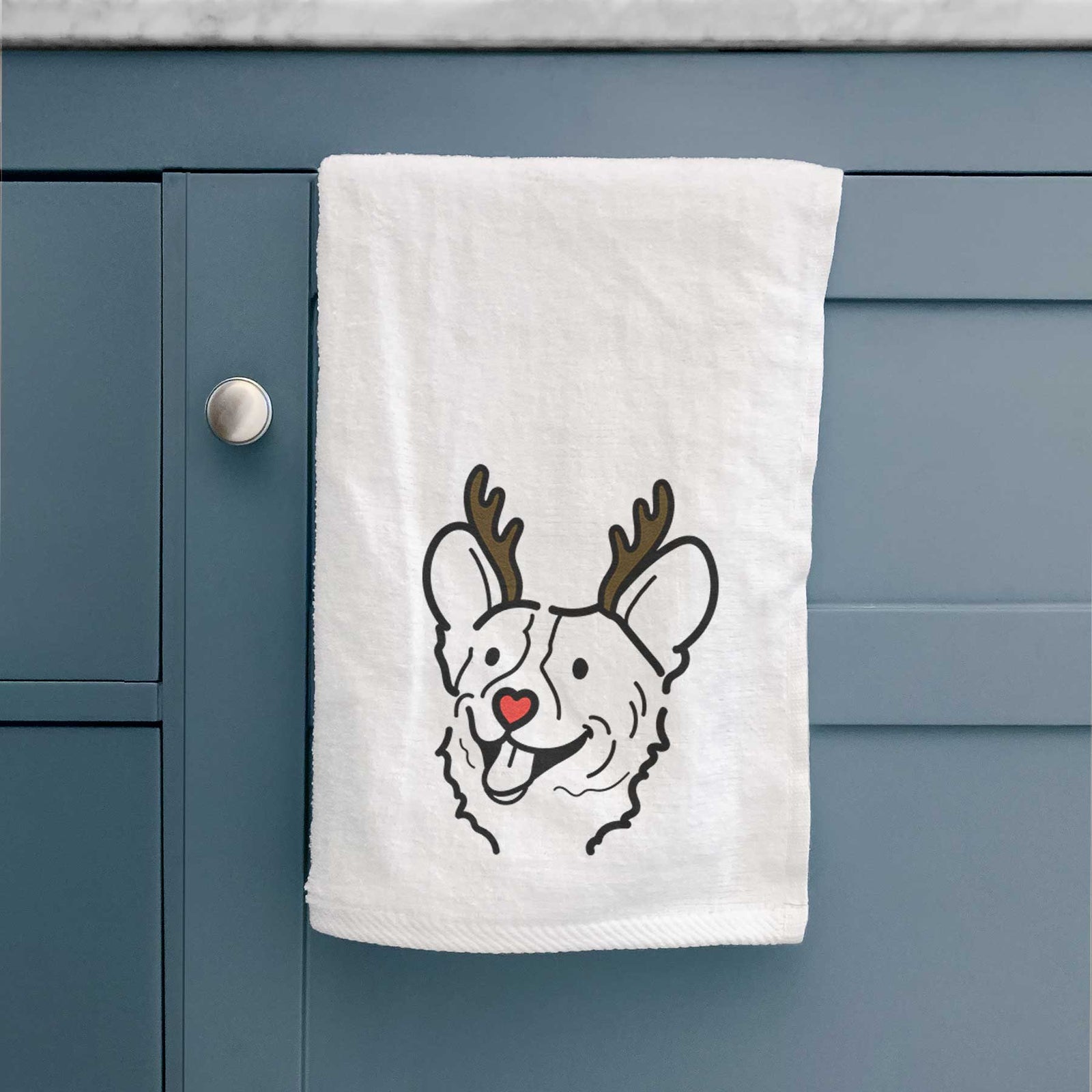 Red Nose Corgi - Lily - Decorative Hand Towel