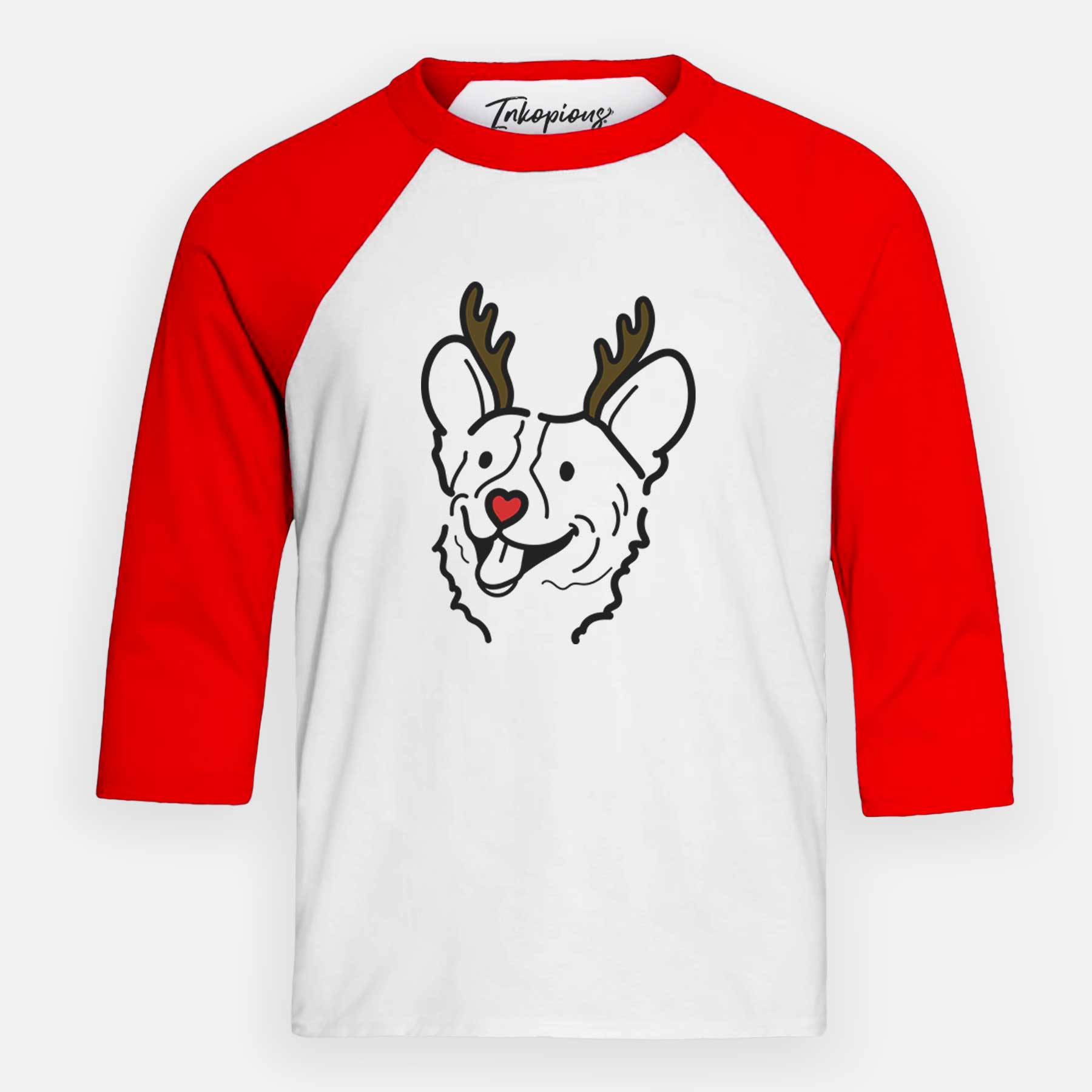 Red Nose Corgi - Lily - Youth 3/4 Long Sleeve