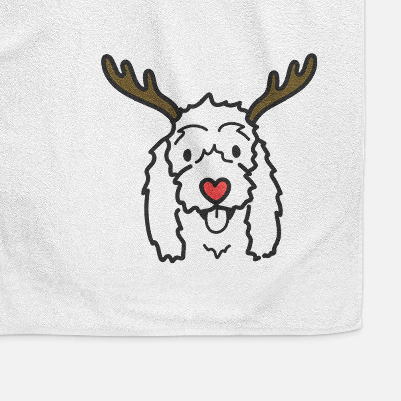 Red Nose Coton de Tulear - Louie - Decorative Hand Towel